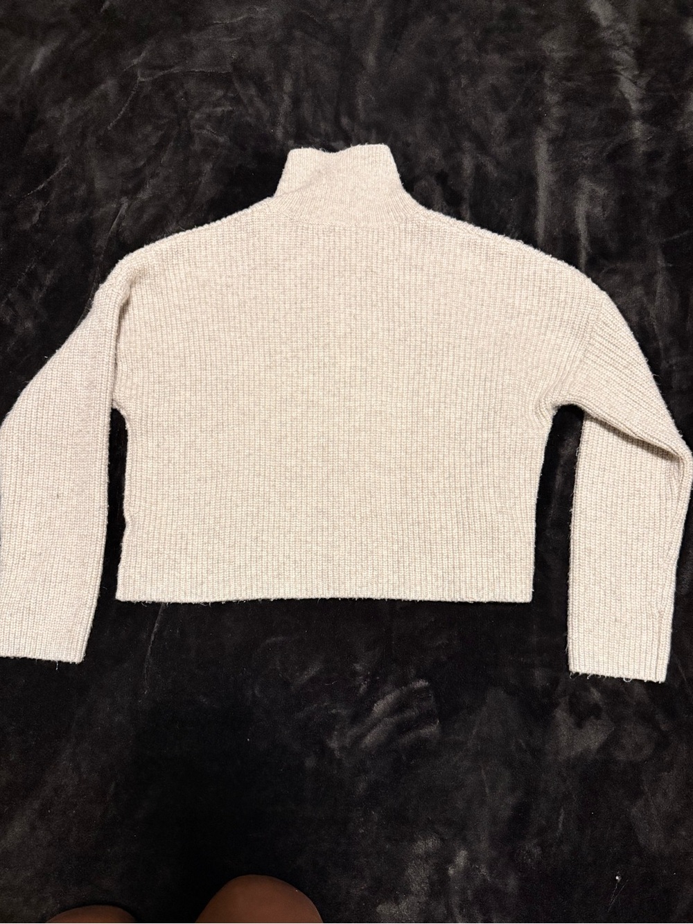 Jessica Simpson Cream Ribbed Button-Front Cardigan - Picture 2 of 7